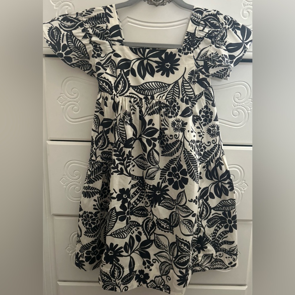 Zara Black and White Puff Sleeve Sundress